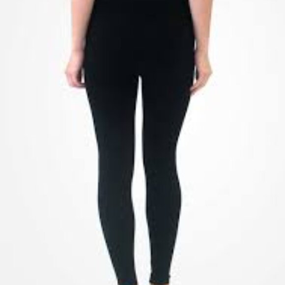 Elietian Ribbed High Waisted Leggings Black One Size - Picture 3 of 11